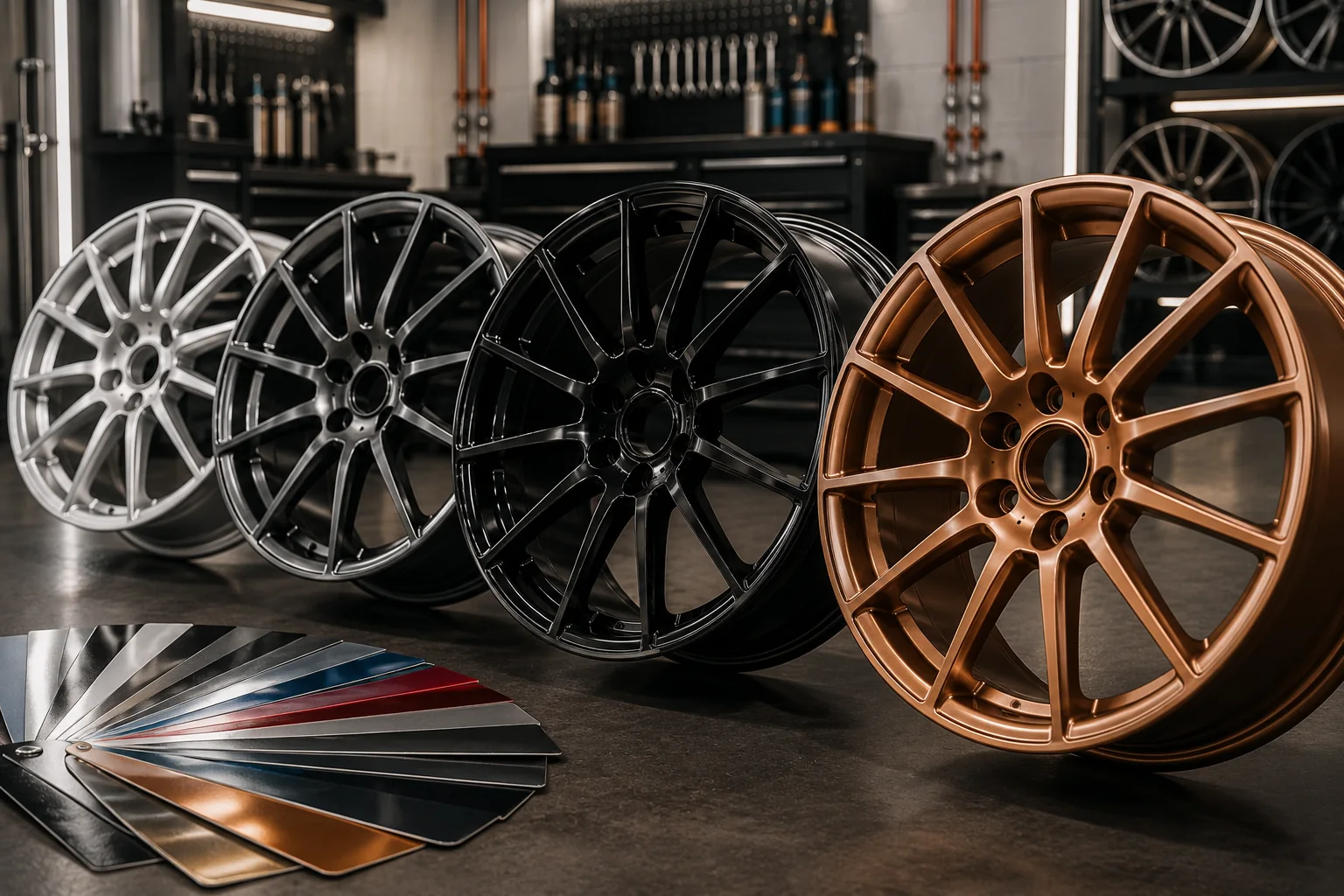 Silver, graphite, black and bronze alloy wheel finish options